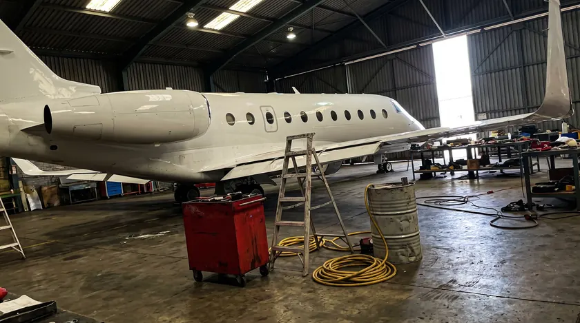 Private jet Egypt: Gulfstream G280 on the ramp at Cairo International