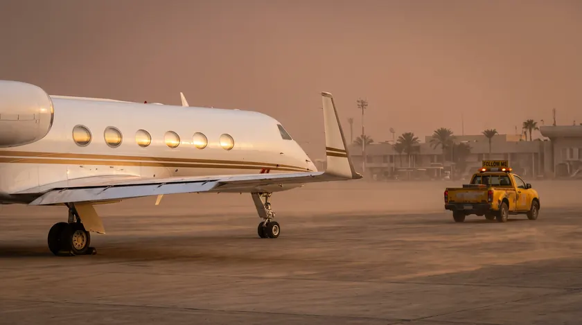 Private jet Nigeria: Gulfstream G450 on the ramp at Lagos